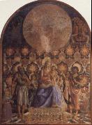 Andrea del Castagno Embrace the Son of the Virgin with Angels oil on canvas